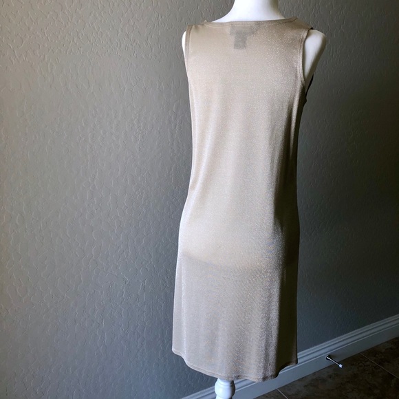 Vintage Express Shift Dress Size Small Champagne - Picture 3 of 6